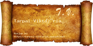 Tarpai Viktória névjegykártya